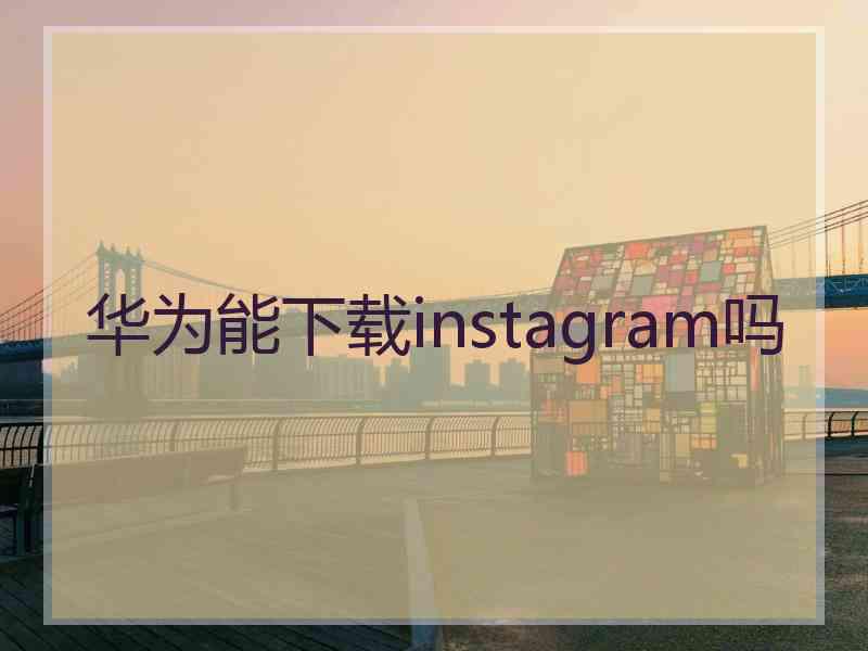 华为能下载instagram吗