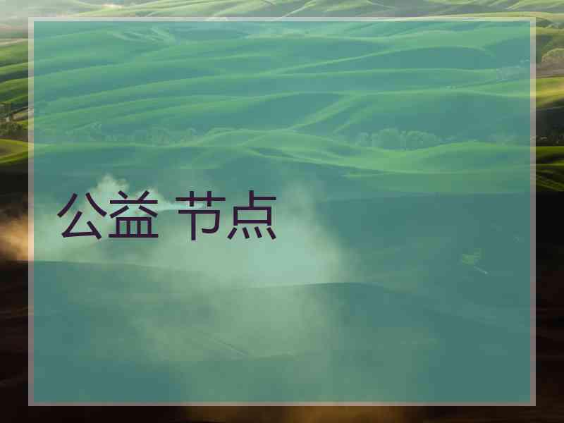 公益 节点