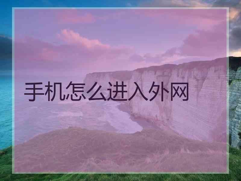 手机怎么进入外网