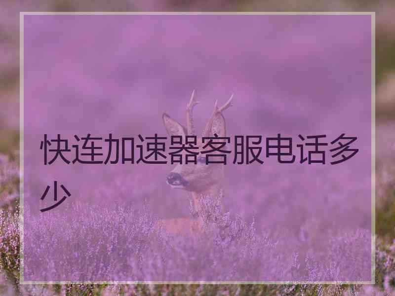 快连加速器客服电话多少