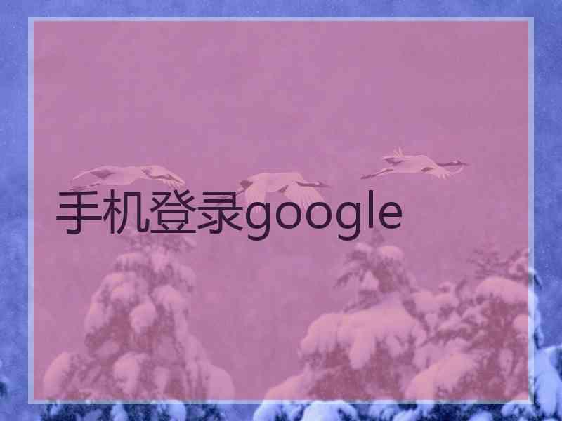 手机登录google