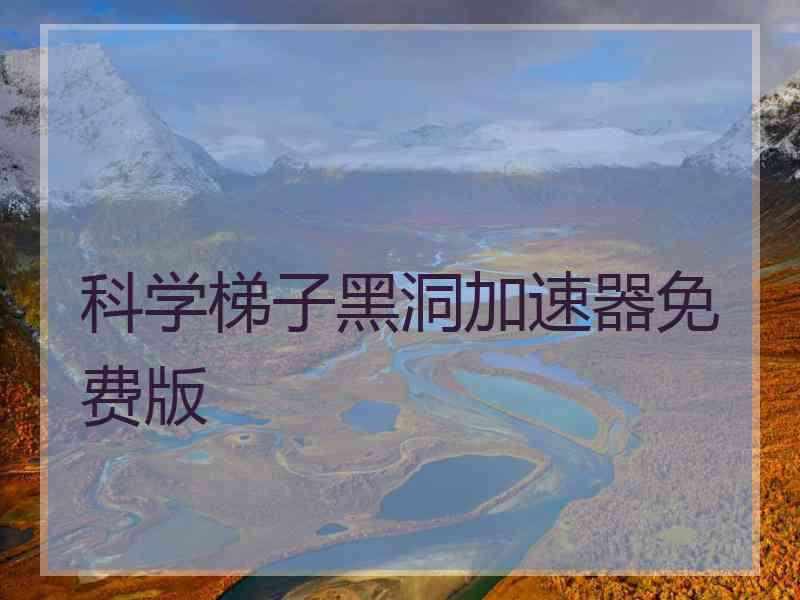 科学梯子黑洞加速器免费版