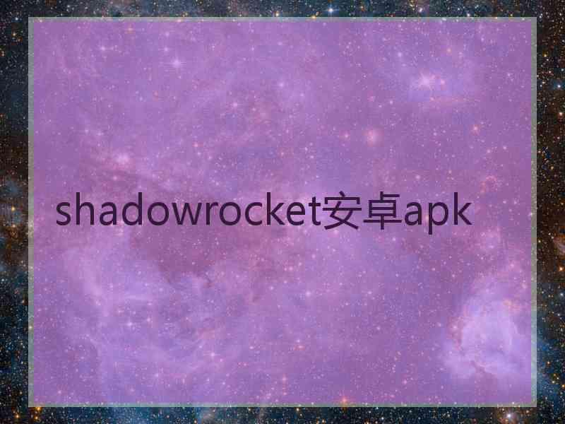 shadowrocket安卓apk
