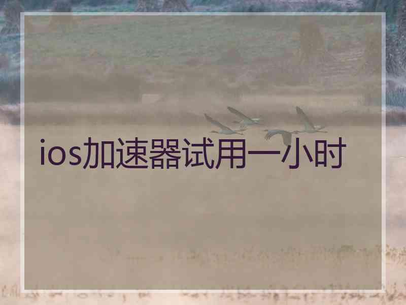 ios加速器试用一小时