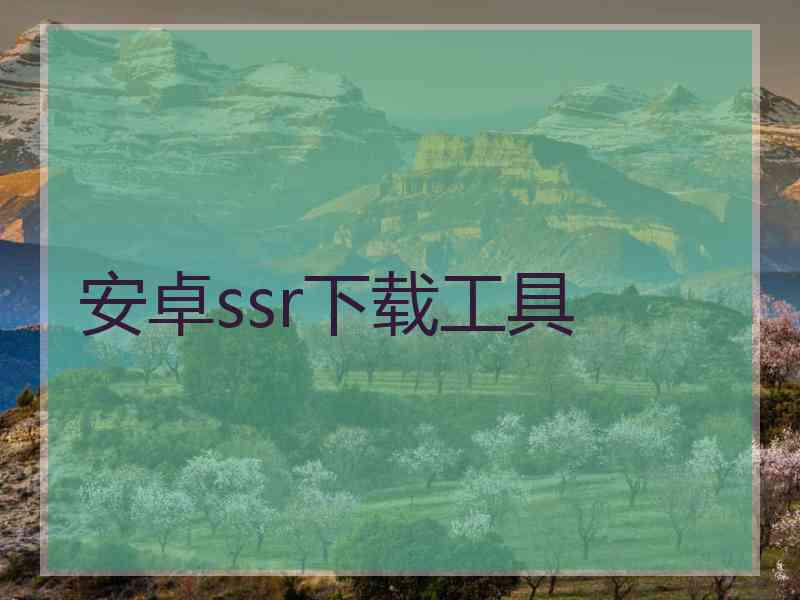 安卓ssr下载工具